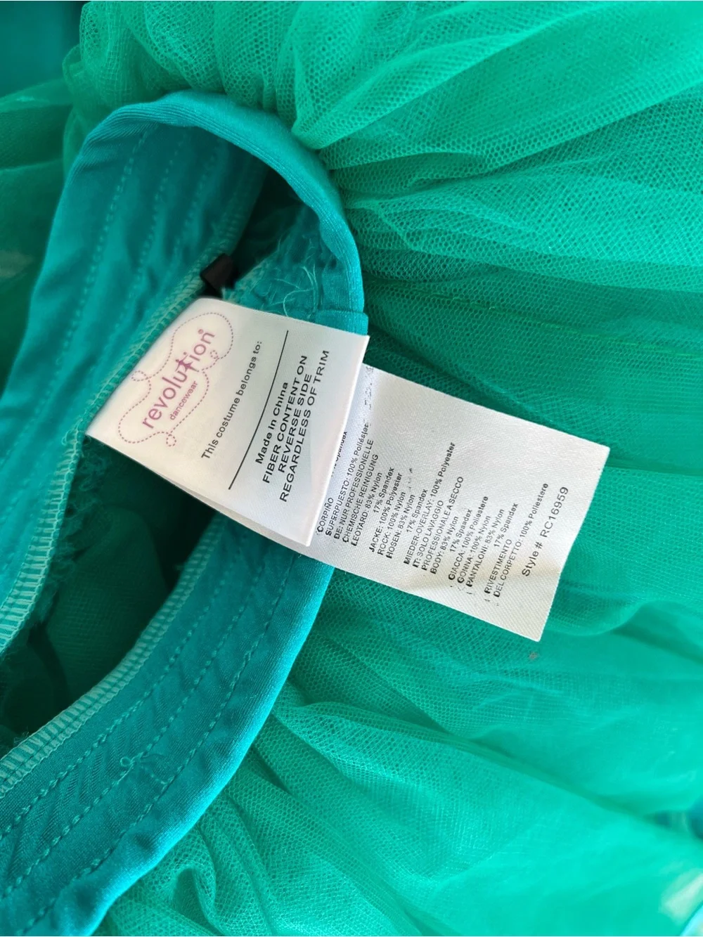 Revolution Blue and Green Tulle Dance Costume Duo